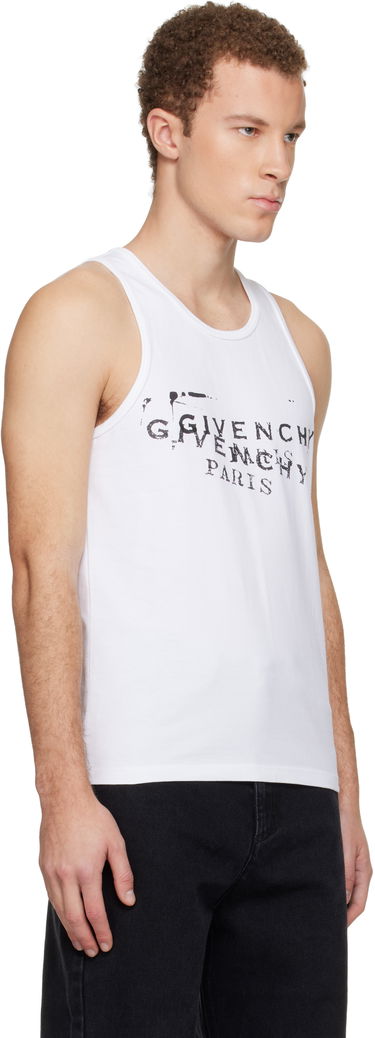 Потник Givenchy Distressed Stamp Print Tank Top Бяло | BM71NH3YSA100, 1