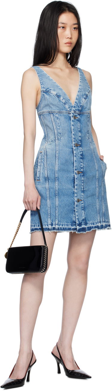 Pокля Stella McCartney Stella McCartney Vintage Wash Denim Minidress Синьо | 6D03553SQH05, 4
