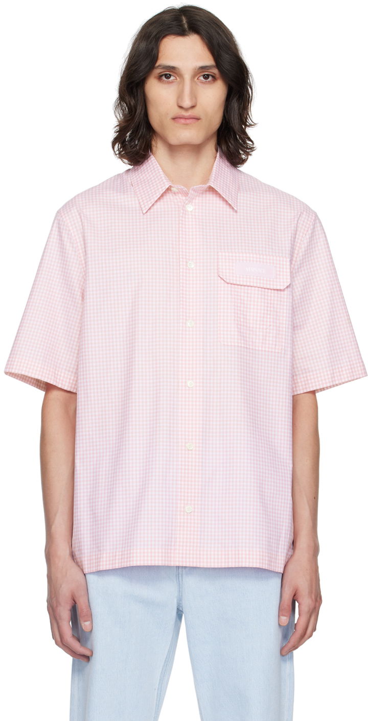 Риза Versace Pink Contrasto Shirt Розово | 1015107_1A10626