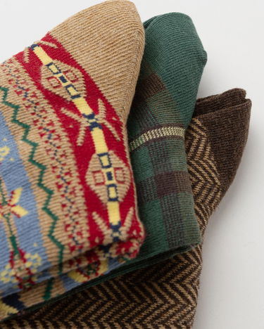 Чорапи Polo by Ralph Lauren 3 Pairs Custom Fit Patterned Crew Socks Многоцветен | 449P04702001, 3