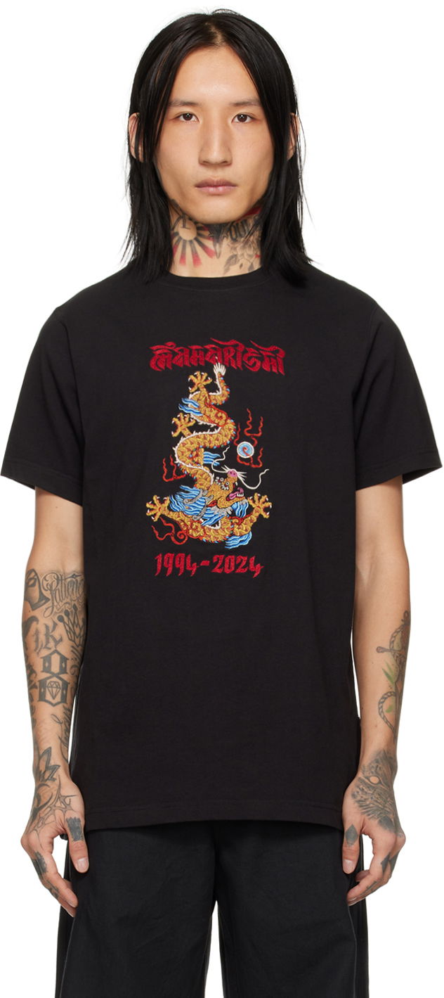 Тениска Maharishi 5017 Descending Dragon T-Shirt Черно | 5017, 0