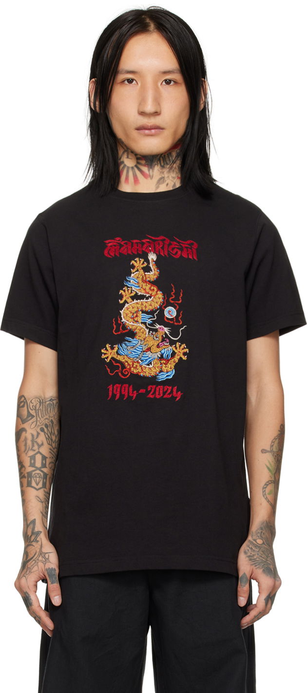 Тениска Maharishi 5017 Descending Dragon T-Shirt Черно | 5017