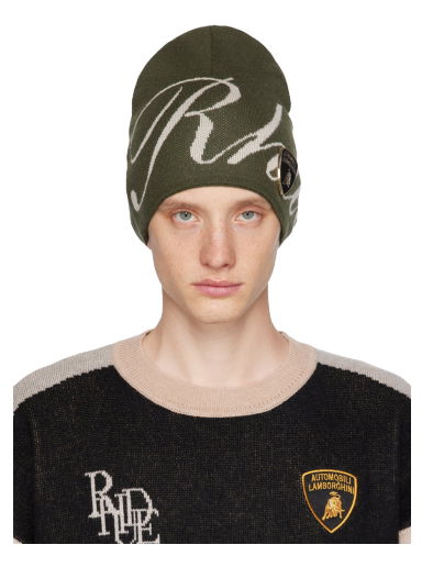 Шапка Rhude Automobili Lamborghini Edition Beanie Зелено | RHFW23HA21505054