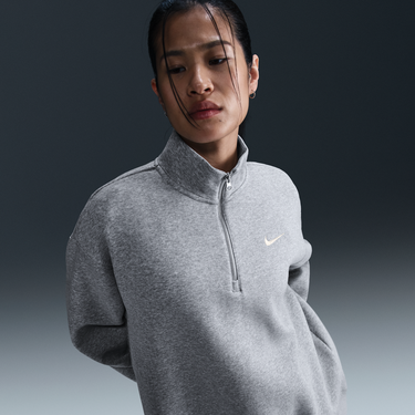 Пуловер Nike Sportswear Phoenix Fleece Quarter-Zip Sweatshirt Сиво | HJ0931-063, 4