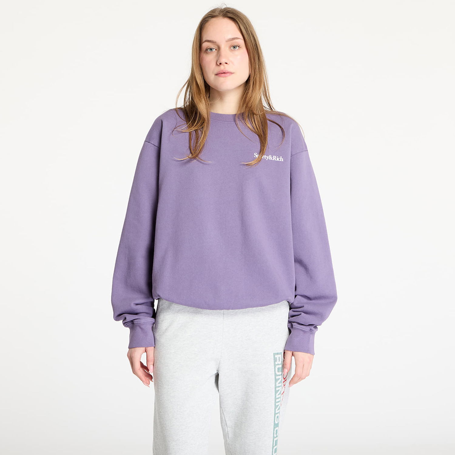 Пуловер Sporty & Rich Sporty & Rich Health Is Wealth Crewneck Sweatshirt Лилаво | ST071514300PU09, 1