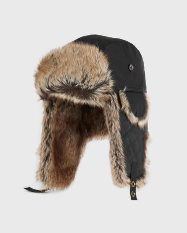 Шапка Barbour Cleadon Faux Fur Trapper Hat Черно | MHA0711BK11, 2