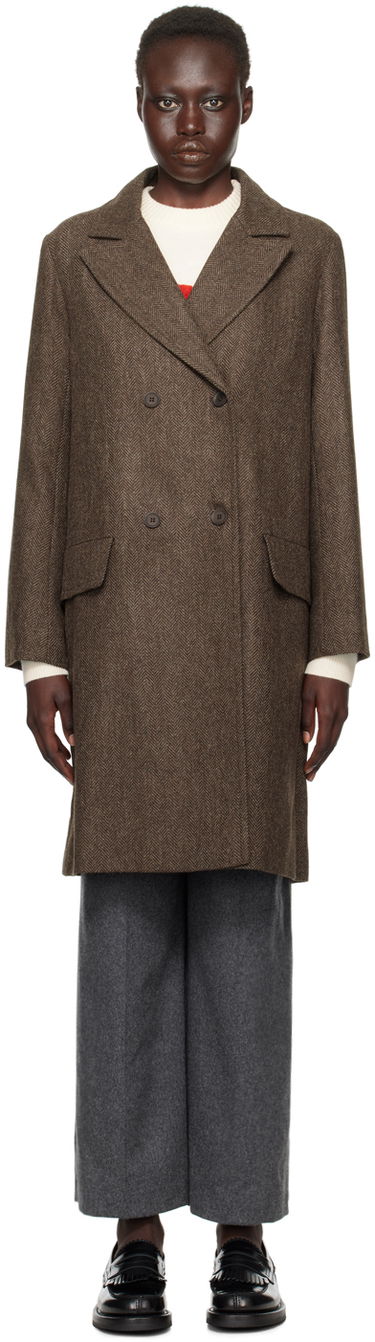 Палта A.P.C. Coat Double-Breasted Кафяво | WOARA-F01545, 0