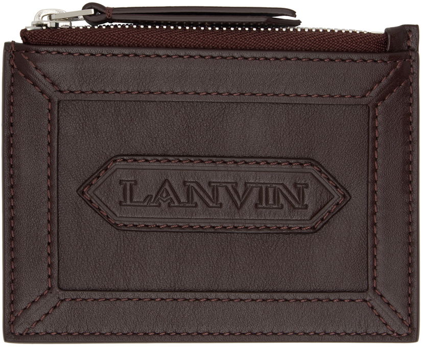 Портфейл LANVIN Burgundy Zipped Card Holder Бежово | LM-SLSWZ4-PIEN-A24