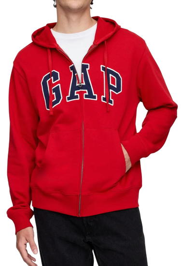 Суитчър GAP Herritage Logo Hooded Full-Zip Sweatshirt Червено | 868454-08, 0