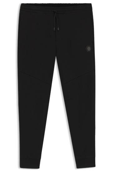 Комплект BOSS Cotton-blend Panelled Tracksuit Bottoms with Double B Monogram Черно | 50543860, 0