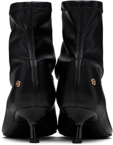 Кецове и обувки Anine Bing Leather Kitten Heel Ankle Boots Черно | A-14-1089-000, 4