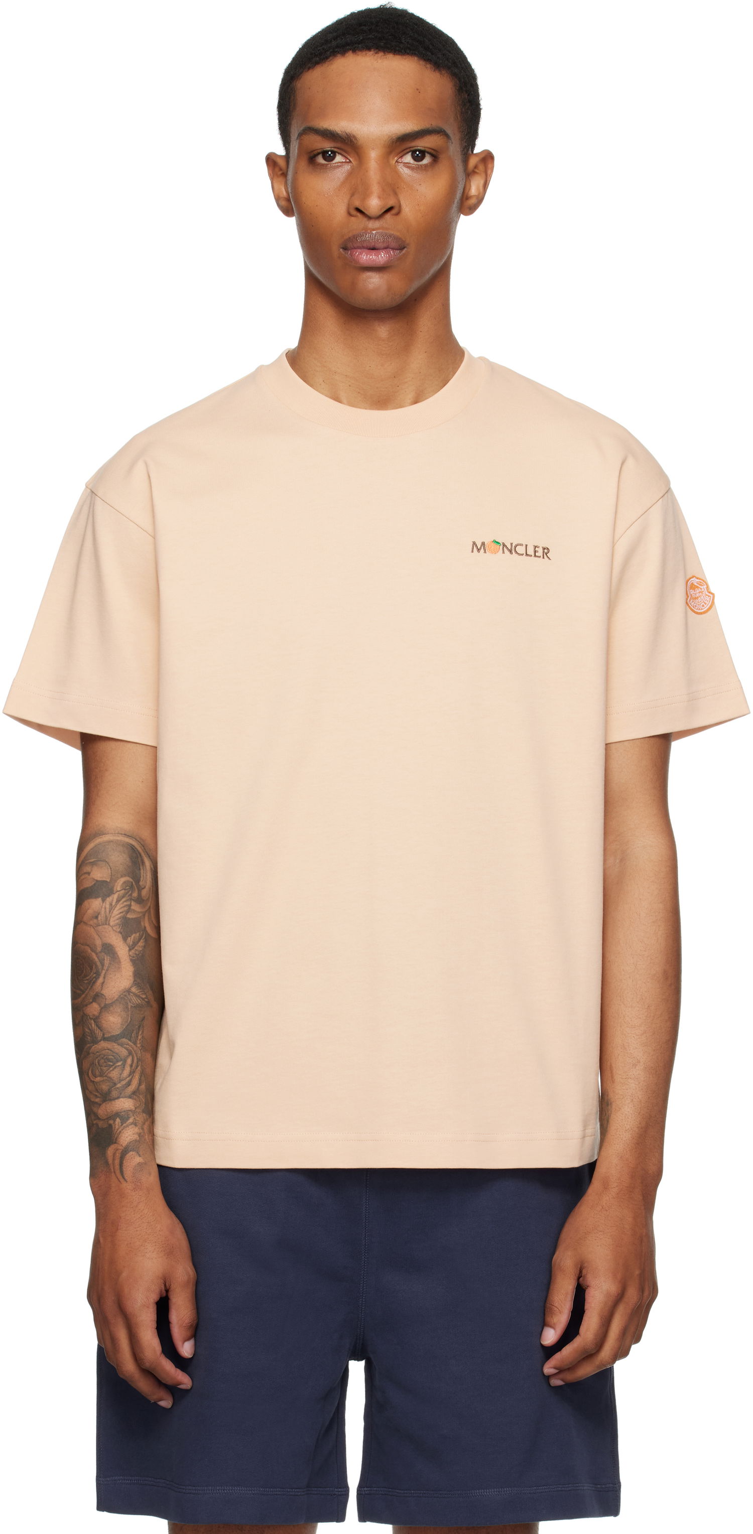 Тениска Moncler Moncler Genius x Gilga Farm Short Sleeve T-Shirt Бежово | K24028C0000589AZ9, 0