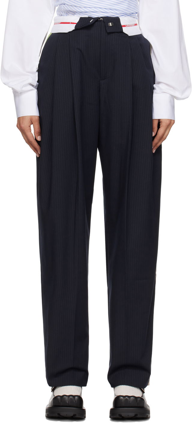 Edinburgh Pinstriped Relaxed Fit Trousers