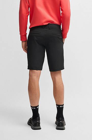 Къси панталони BOSS Slim-Fit Water-Repellent Stretch Shorts Черно | 50540337, 1