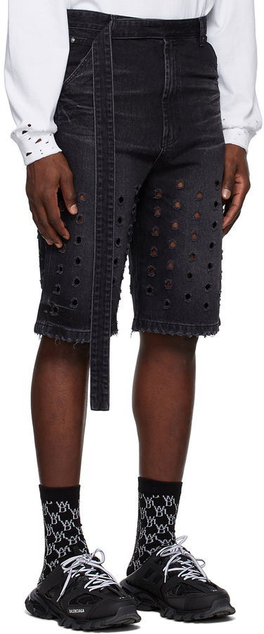 Къси панталони We11done We11done Denim Eyelet Shorts Черно | WD-DP1-22-358-M-WB, 1