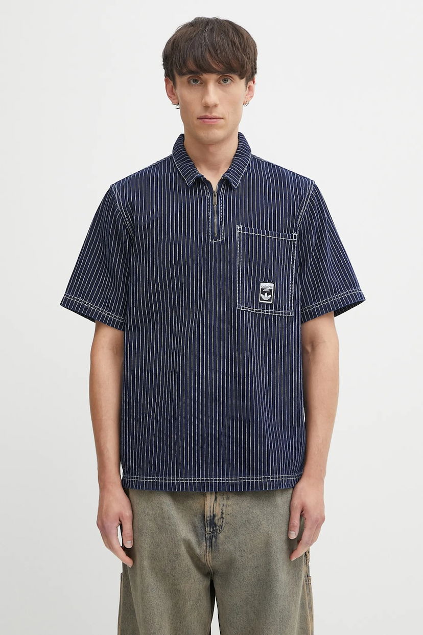 Поло тениска adidas Originals adidas Originals Graphic Lo Sh Polo Shirt Тъмно синьо | JW0169