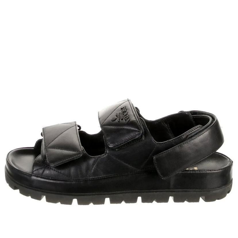 Кецове и обувки Prada Padded Nappa Leather Sandals Черно | 1X721M_038_F0002_F_020