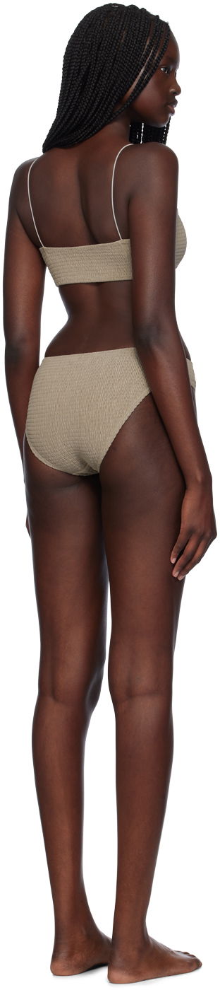 Бански TOTEME Smocked Mid-Rise Bikini Зелено | 241-WSW1079-FB0130/WRW3263FB0130, 2