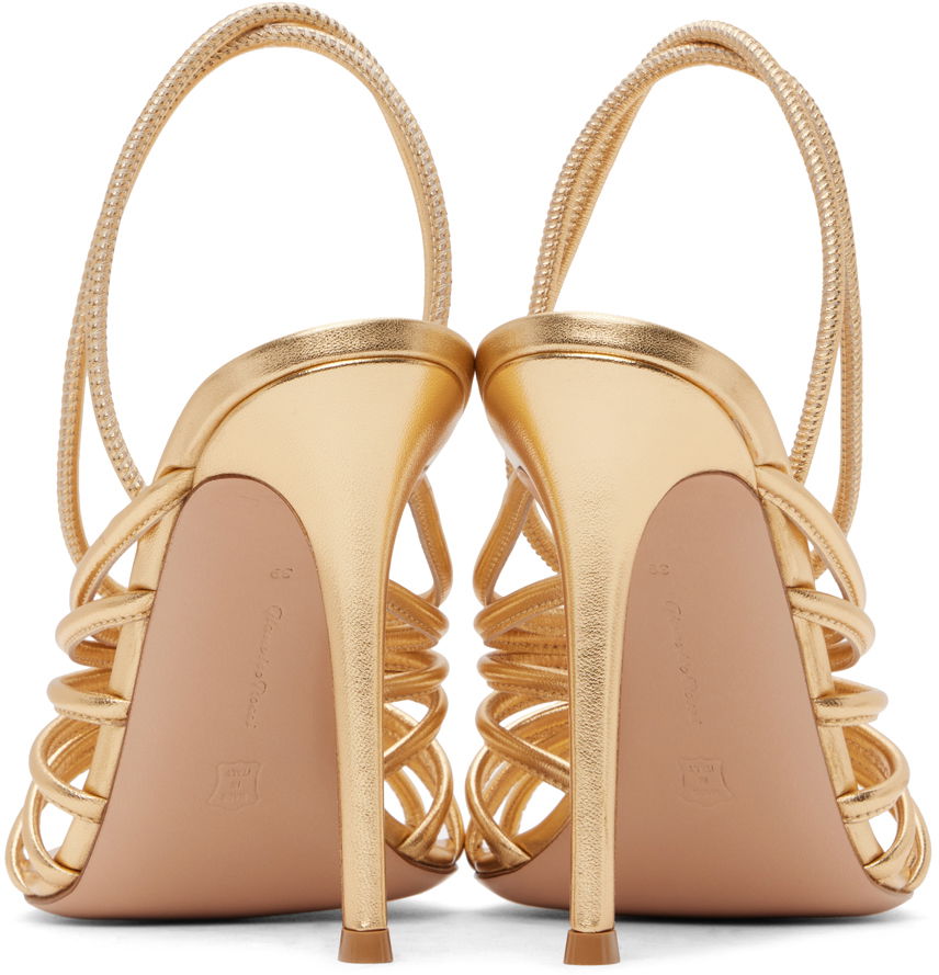 Кецове и обувки Gianvito Rossi Hellen Square Toe Heeled Sandals Металик | G32488-15RIC-NPS, 1