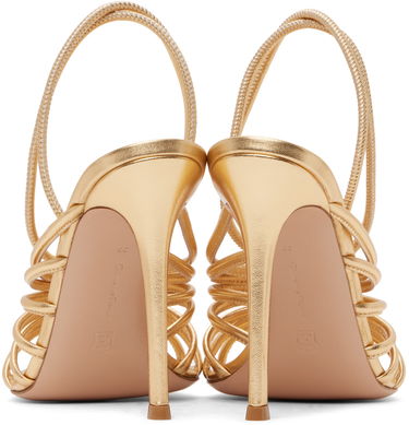 Кецове и обувки Gianvito Rossi Hellen Square Toe Heeled Sandals Металик | G32488-15RIC-NPS, 1
