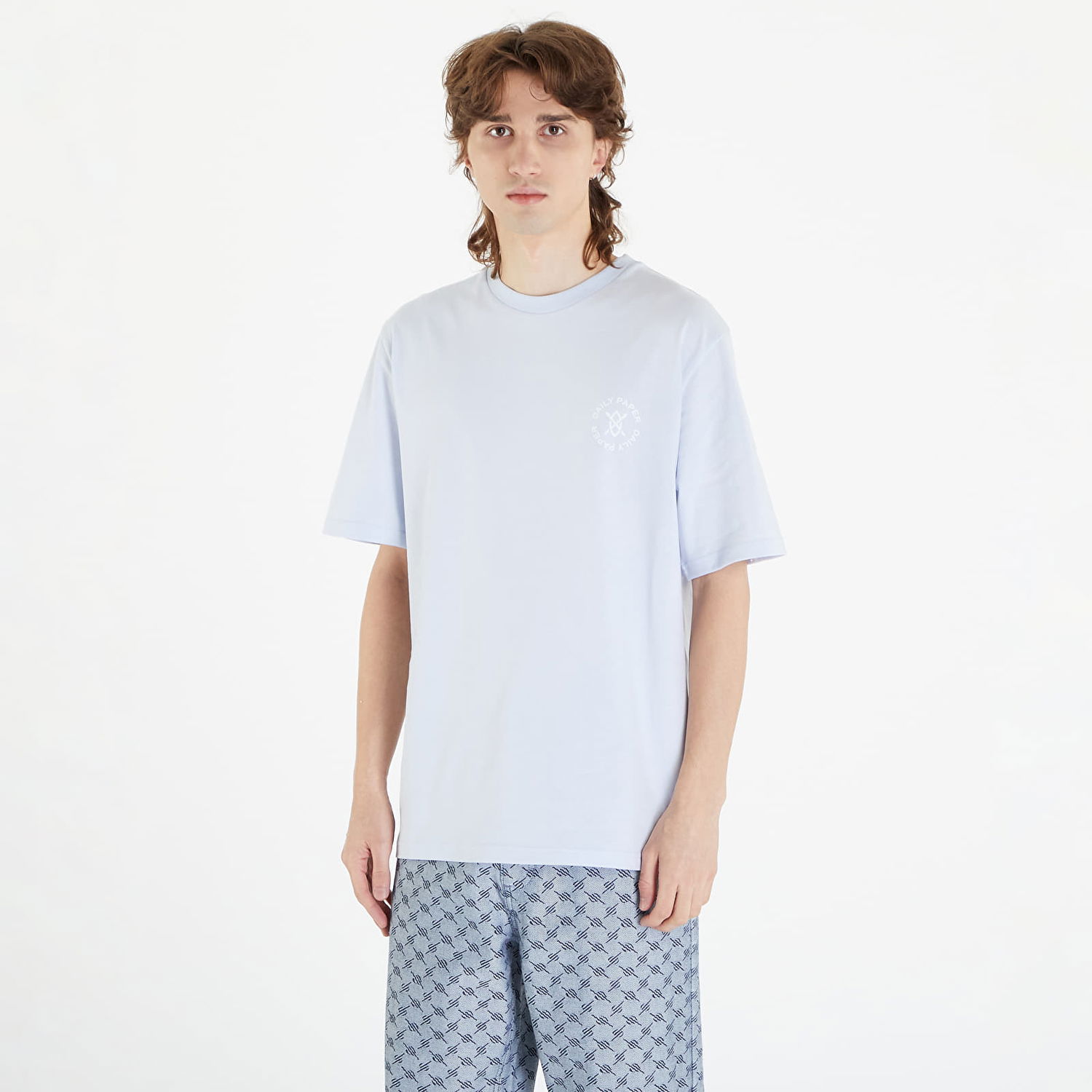 Тениска DAILY PAPER Circle Short Sleeve T-Shirt Тюркоазено | 2412008, 0