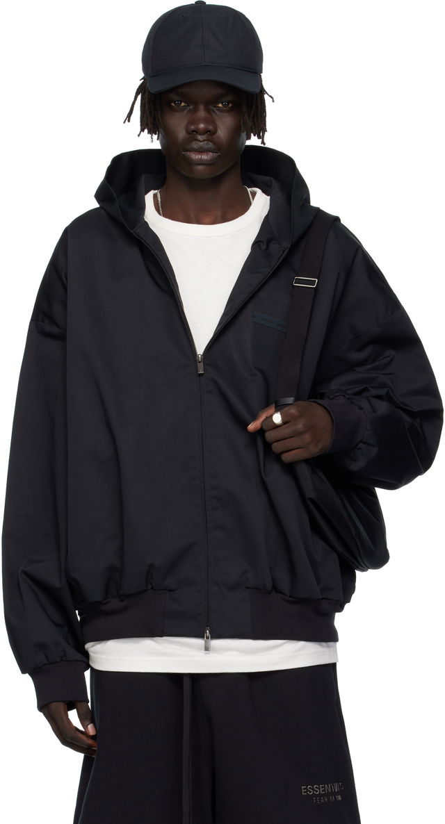 Fear of God ESSENTIALS Twill Hooded Bomber Jacket