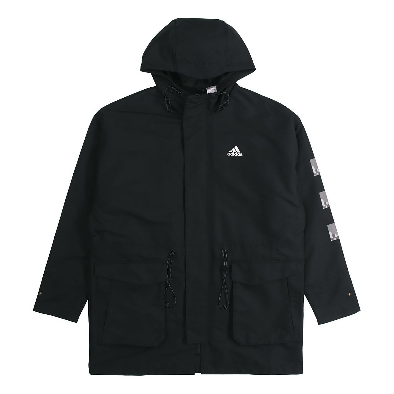 Парка adidas Originals Hooded Fleece Lined Woven Jacket Черно | H37917, 0