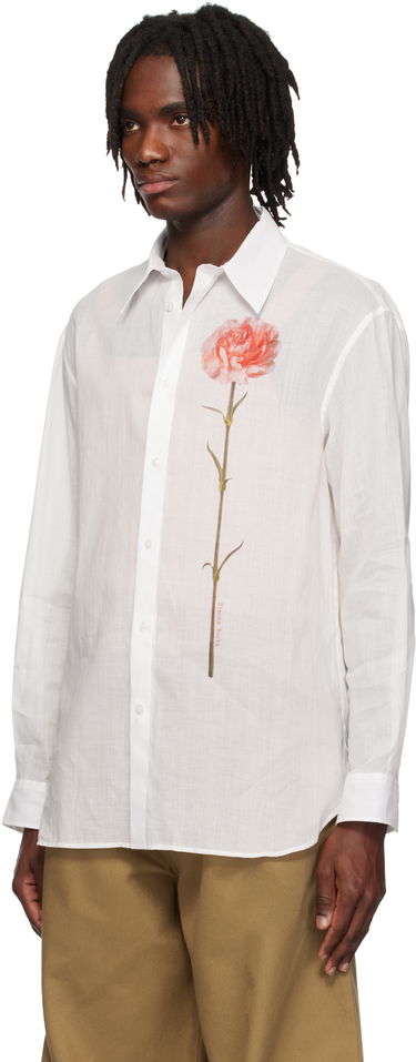 Риза Simone Rocha Simone Rocha Carnation Print Easy Shirt Бяло | 5185P31A 1210, 3