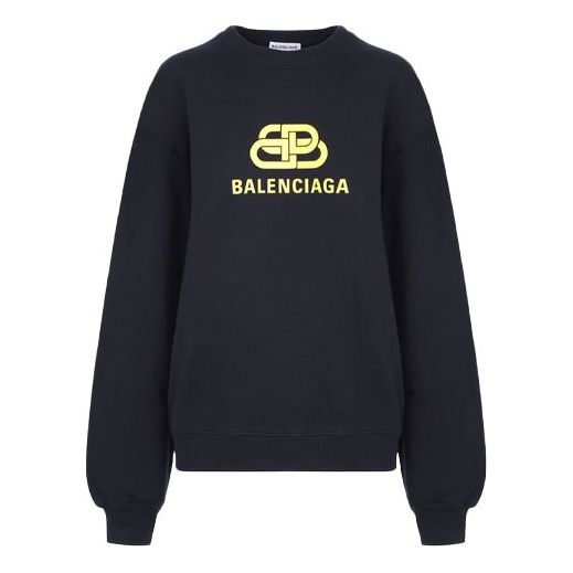 Суитчър Balenciaga Balenciaga SS21 Logo Loose Fit Sweatshirt Тъмно синьо | 578132TEV191361