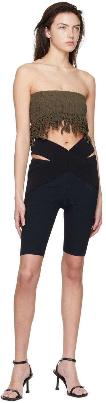 Потник Dion Lee Dion Lee Cotton Fringe Bandeau Зелено | A7572S22, 3