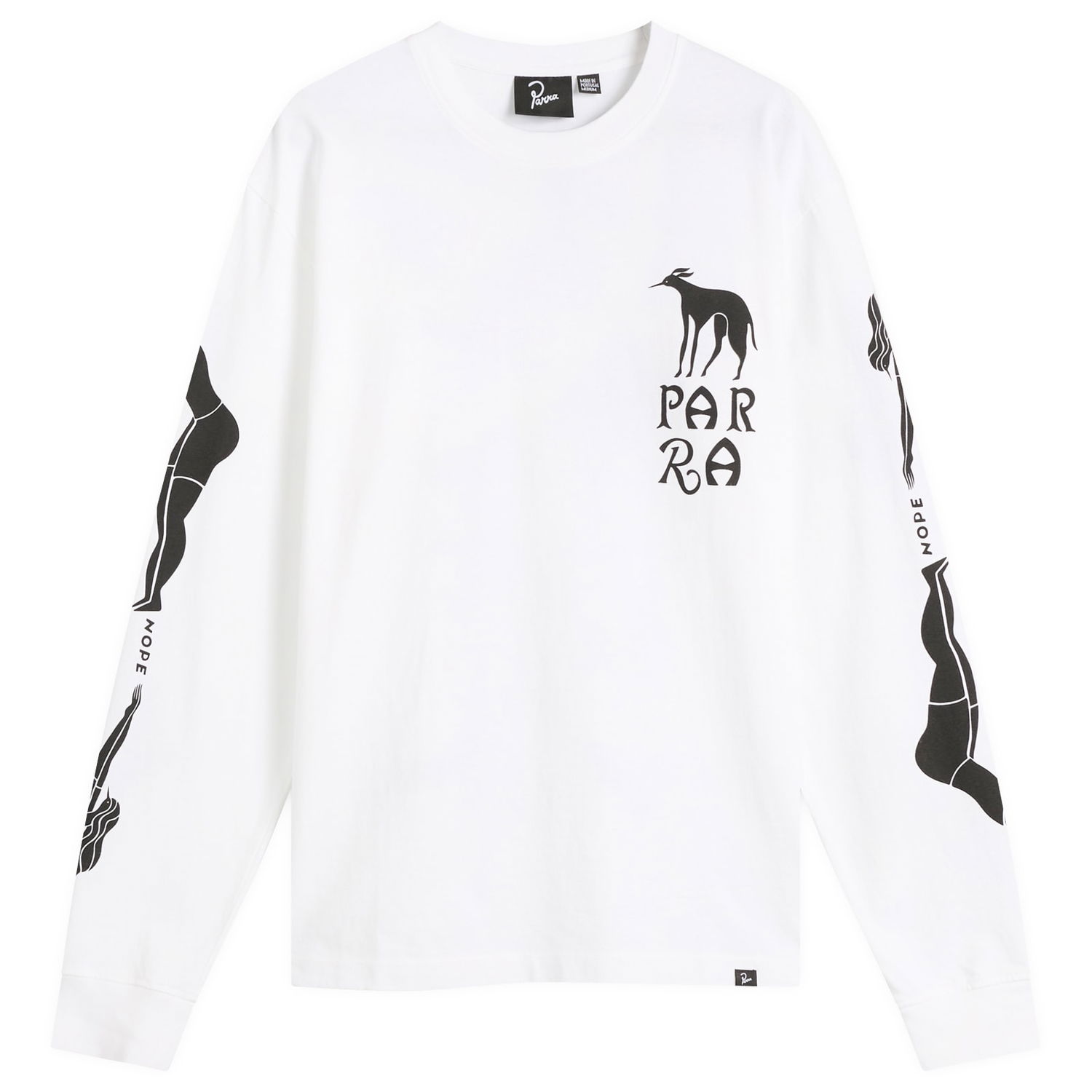 Тениска By Parra Parra Dog Training Graphic Long Sleeve T-Shirt Бяло | 54110-WHT, 0