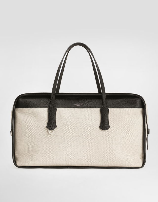 Dolce & Gabbana Atene Calfskin & Canvas Handbag