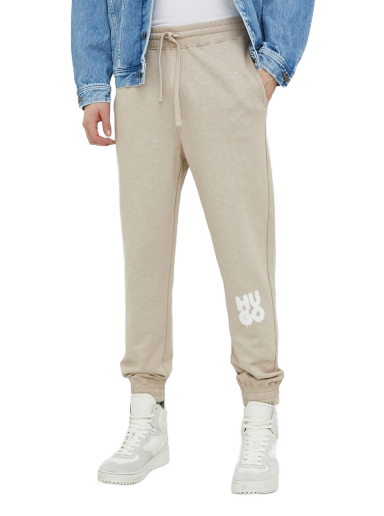 Спортни панталони BOSS Cotton-Terry Tracksuit Bottoms Бежово | 50490506