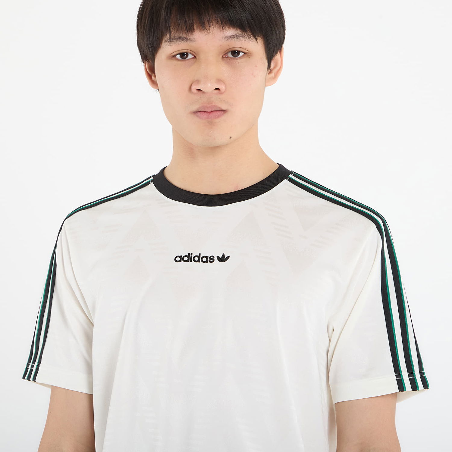 Тениска adidas Originals T-Shirt Jacquard Jersey Бяло | KE2139, 1