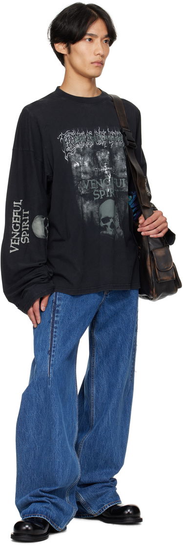 Тениска VETEMENTS Vetements Cradle of Filth 'Spirit' Cut-Up Longsleeve T-Shirt Черно | UCF76LS680M, 3