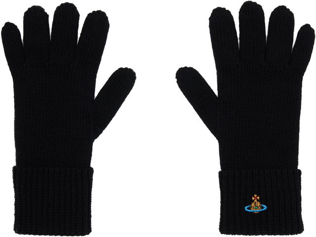 Sporty Knitted Orb Logo Gloves