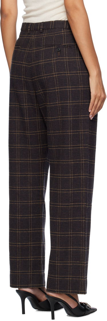 Панталони R13 R13 Relaxed Plaid Trousers Кафяво | R13WR332-R440B, 2