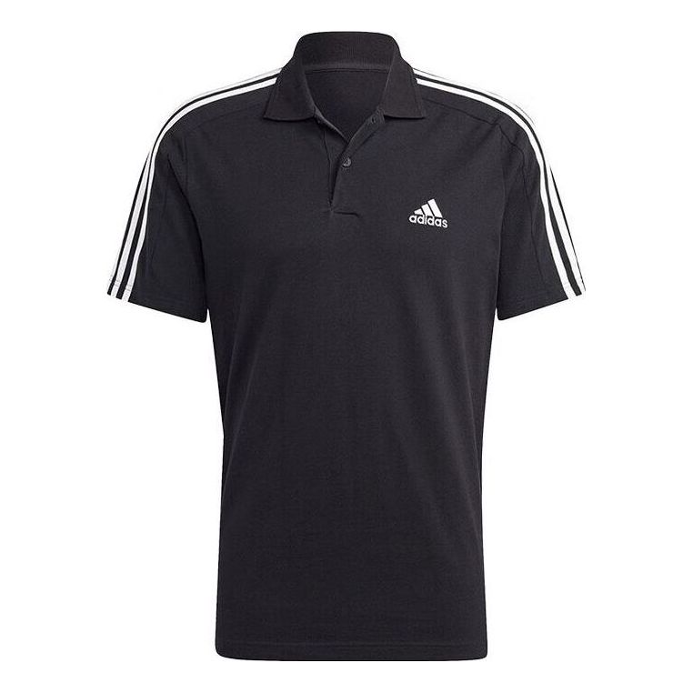 Поло тениска adidas Originals Embroidered Logo 3-Stripes Polo Черно | IC9310, 0