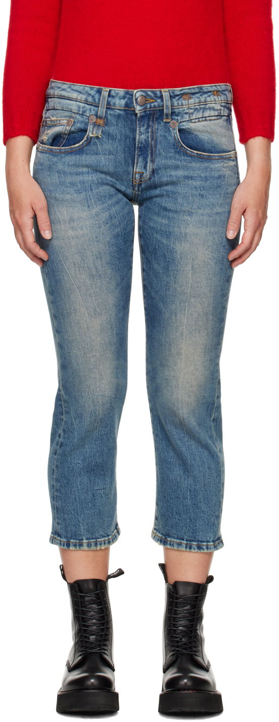 Дънки R13 R13 Boy Straight Jeans Синьо | R13W0091-D081A, 0