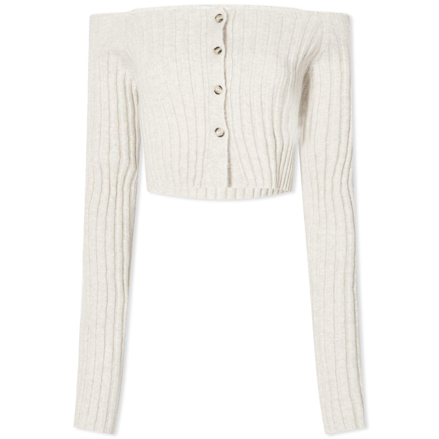 Пуловер Nanushka Sidone Cropped Knit Jumper Бежово | NW24RSSW00671, 0