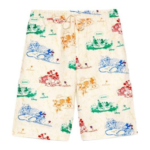 Къси панталони Gucci Disney Joint Print Linen Shorts Многоцветен | 604046-ZADJZ-9701, 0