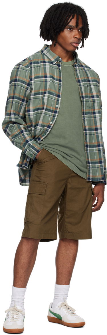 Риза Carhartt WIP Plaid Relaxed Fit Cotton Shirt Зелено | I033032, 3