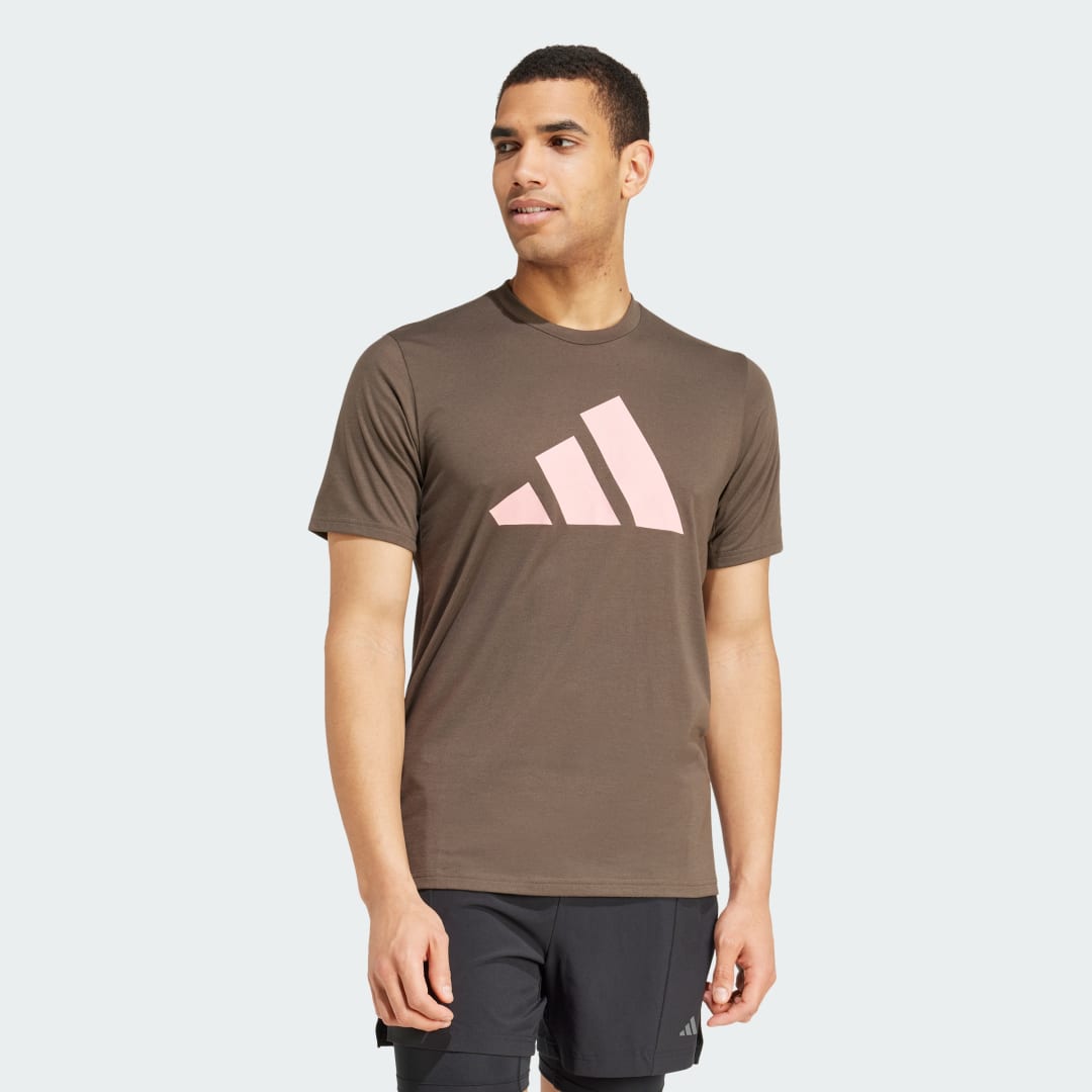 Тениска adidas Performance Train Essentials Feelready Logo Training T-Shirt Кафяво | IW3345, 0
