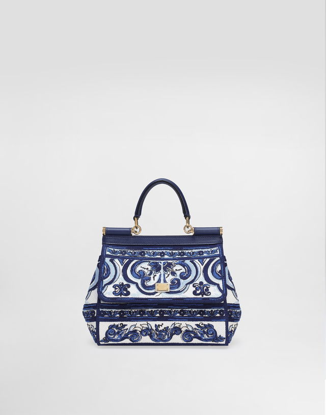 Dolce & Gabbana Sicily Medium Handbag With Majolica Embroidery