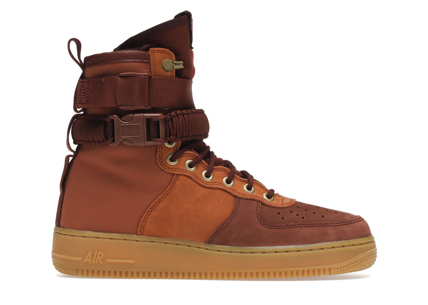 Кецове и обувки Nike SF Air Force 1 Premium Dark Russet Кафяво | AQ0118-200, 0