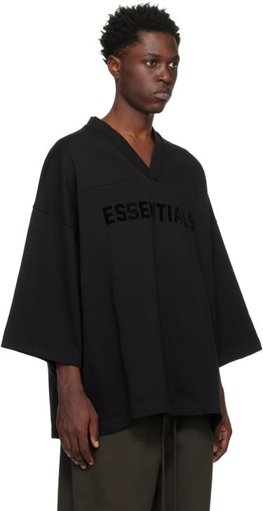Тениска Fear of God Essentials Heavy Jersey Football T-Shirt Черно | 125SP244104F, 1