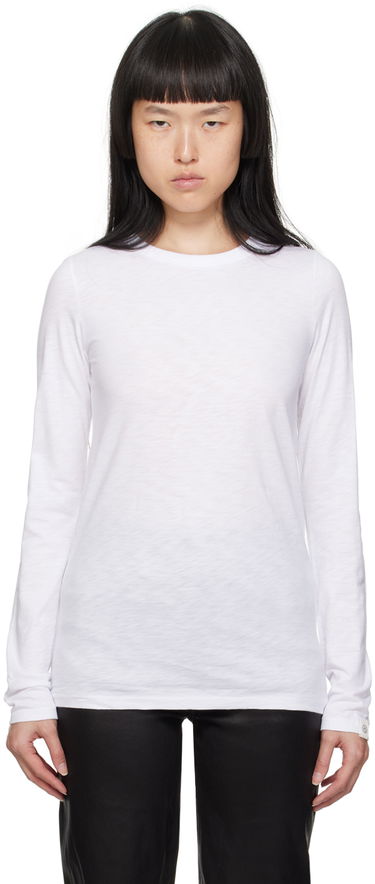 Тениска rag & bone 'The Slub' Long Sleeve T-shirt Бяло | W275C51CH, 0