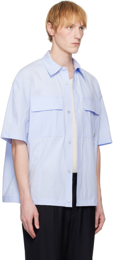 Риза WOOYOUNGMI WOOYOUNGMI Banding Short Sleeve Shirt Синьо | W251SH23, 1