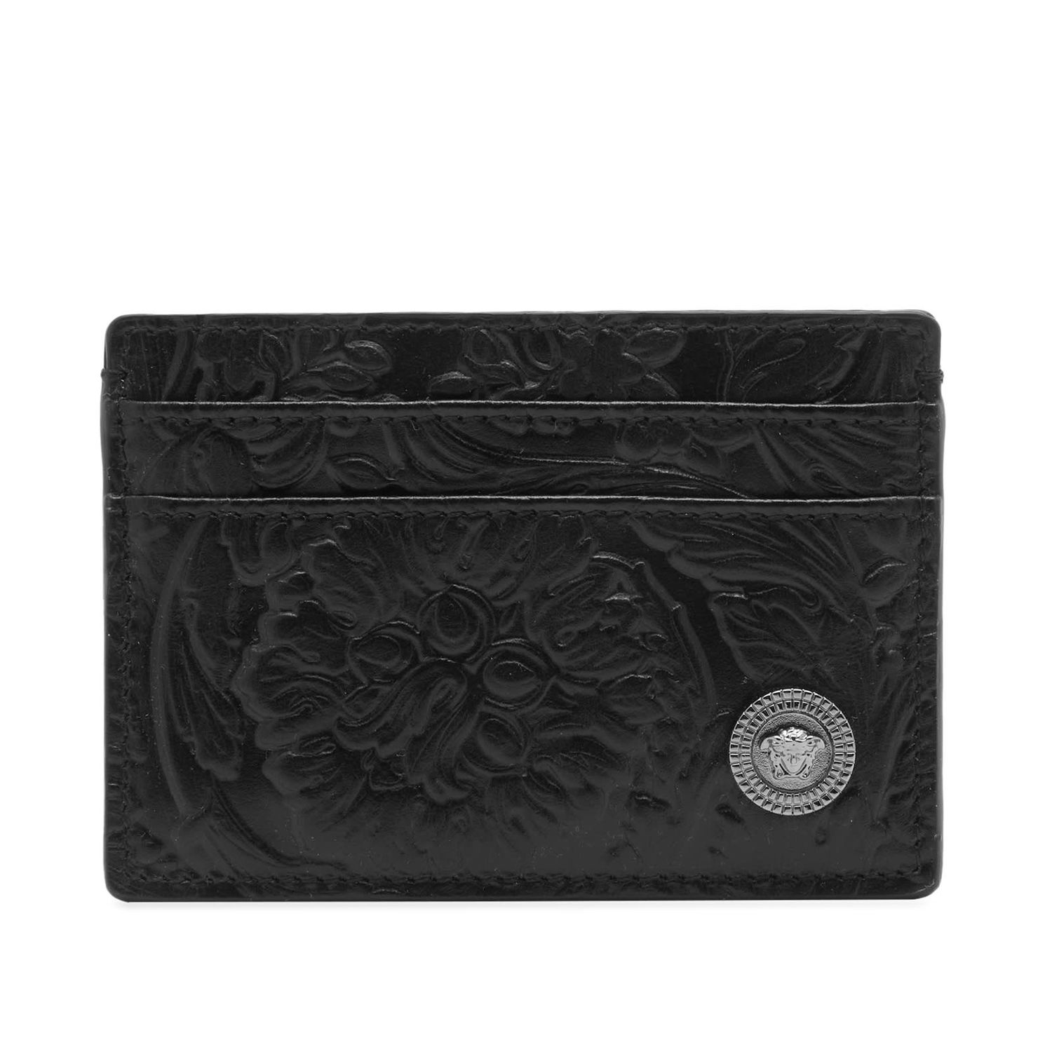 Портфейл Versace Barocco Embossed Leather Card Holder Черно | DPN2467-1A10637-1B00E, 0