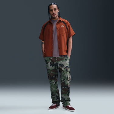 Риза Nike SB Nike SB Dri-FIT Woven Bowling Short Sleeve Shirt Кафяво | HJ2958-245, 2